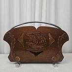 Tijdschriftenhouder - Afbeelding schip - Chroom, Hout