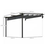 TRUUSK Terrasoverkapping Pergola 3x3m - Aluminium - Wandmont, Tuin en Terras, Verzenden, Nieuw