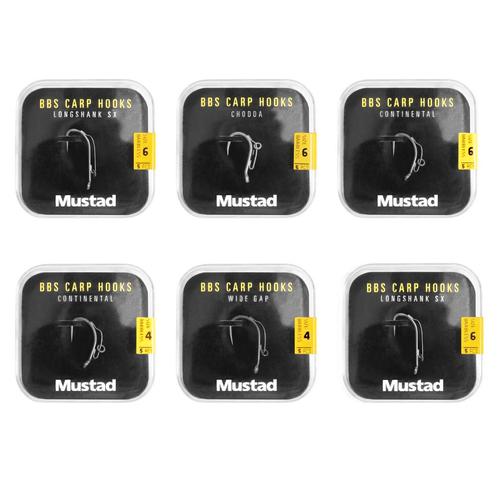 Mustad BBS 30 Carp Hooks Barbless Pack Karperhaken (6, Watersport en Boten, Hengelsport | Algemeen, Nieuw, Verzenden