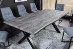 Industriële eettafel WILD 200cm grijs witgekalkt wild eiken, Huis en Inrichting, Tafels | Eettafels, Ophalen of Verzenden, Nieuw