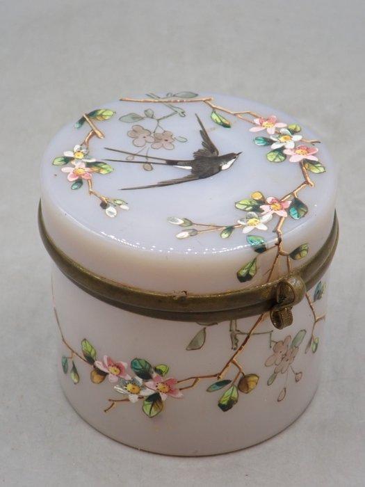 Doos - Opalescent suikerdoos - Glas, Antiek en Kunst, Antiek | Glas en Kristal