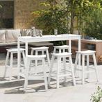 vidaXL Tuin Bar Set 6 pcs Wit HDPE, Tuin en Terras, Tuinsets en Loungesets, Verzenden, Nieuw, Textileen