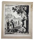 Jan Luyken (Luiken) - Four pages from De zes reizen van de, Antiek en Kunst