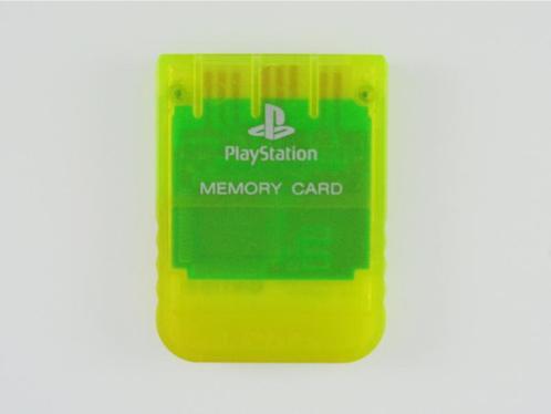 Sony PS1 1MB Memory Card Transparant Geel (PS1 Accessoires), Spelcomputers en Games, Spelcomputers | Sony PlayStation Consoles | Accessoires
