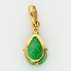 Zonder Minimumprijs - Hanger - 18 karaat Geel goud Jade -, Sieraden, Tassen en Uiterlijk, Antieke sieraden