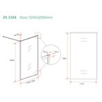 Inloopdouche BWS Ribbel 120x200 cm 8 mm Nano Coating Helder, Doe-het-zelf en Verbouw, Ophalen of Verzenden, Nieuw