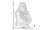Decoratief Gorilla-figuur KONG 40cm zilveren handgemaakte, Ophalen of Verzenden, Nieuw