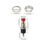 Mini Pulsschakelaar OFF-(ON) 6mm - 12-24V/1A - NO (Normally, Verzenden, Nieuw