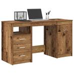 vidaXL Bureau met kast Oud hout Bewerkt hout, Huis en Inrichting, Bureaus, Verzenden, Nieuw