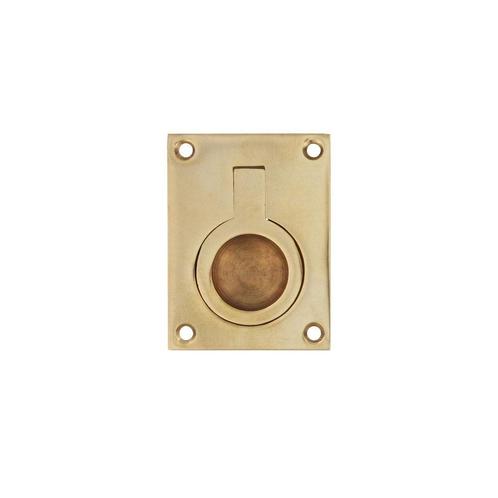 Intersteel Luikring rechthoekig 65x49mm - messing gelakt, Doe-het-zelf en Verbouw, Hang- en Sluitwerk, Nieuw, Verzenden