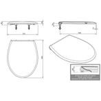 Toiletzitting Sanindusa Cetus Basic Softclose Clip Off met, Nieuw, Ophalen of Verzenden