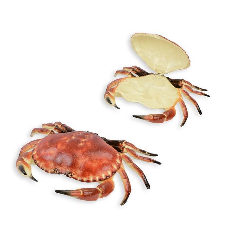 Gietijzeren rode grote krabdoos (Beeldjes - Decoratie), Antiek en Kunst, Kunst | Beelden en Houtsnijwerken, Verzenden