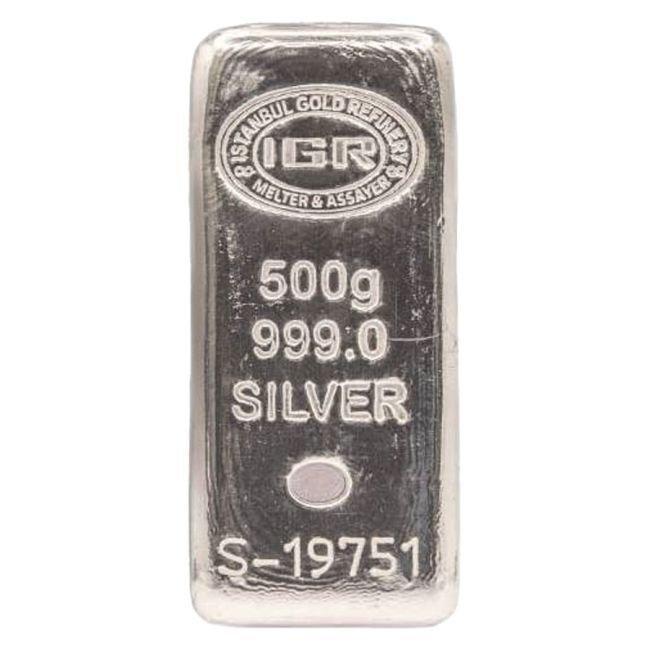 500 gram - Zilver .999 - 500g IGR .999 Fine Silver Bar, Postzegels en Munten, Edelmetalen en Baren