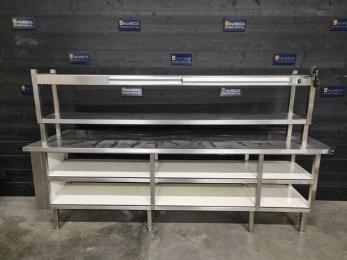 Werktafel | warmtebrug / verwarmde etagere | RVS met trespa, Zakelijke goederen, Horeca | Keukenapparatuur, Gebruikt, RVS Meubilair
