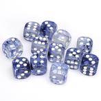 Dice Set - Nebula 16mm - Black-White D6 (12 stuks) | Chessex, Verzenden, Nieuw
