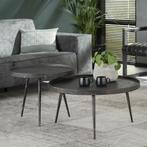 *WOONWINKEL* Ronde Salontafelset Industrieel, Huis en Inrichting, Tafels | Salontafels, Verzenden, Nieuw