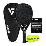 VirtuFit Fusion Padel Set - Zwart - Silver, Sport en Fitness, Padel, Verzenden, Nieuw
