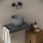 Toiletmeubel frame zwart plateau eiken zwart inclusief, Verzenden, Nieuw