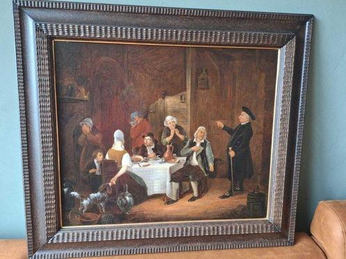 Europese school (XIX) - interieur, Antiek en Kunst, Kunst | Schilderijen | Klassiek