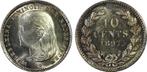 Koningin Wilhelmina 10 cent 1897 PCGS MS66 gecertificeerd, Verzenden, Zilver, 10 cent, Koningin Wilhelmina