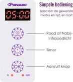 2dekans | Panacea LED Rood en Infrarood Lamp Anti Age, Huis en Inrichting, Lampen | Losse lampen, Ophalen of Verzenden, Zo goed als nieuw