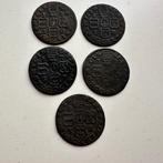 Oostenrijk-Nederland. 1 Liard 1750-1752, Lot de 5 Monnaies, Postzegels en Munten, Munten | Nederland