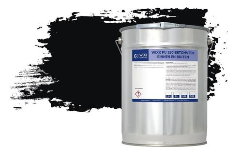 Wixx PU 250 Betonverf Buiten en Binnen RAL 9005 | Gitzwart, Doe-het-zelf en Verbouw, Verf, Beits en Lak, Verf, Zwart, Nieuw, Minder dan 5 liter