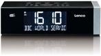 Wekkerradio - Digitale wekker - Alarmklok - Zwart - Lenco -, Verzenden, Zo goed als nieuw