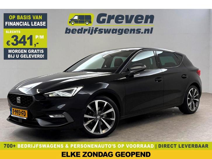SEAT Leon 1.5 eTSI FR Launch Edition | Sfeerverl. |, Auto's, Seat, Te koop, Automaat, Financial lease, Benzine, Zwart, Leon, Verzenden