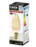 Calex LED Kaarslamp E14 2W 136lm 2100K Goud Niet-Dimbaar, Ophalen of Verzenden, Nieuw