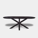 Tafel Plat Ovaal eikenhout  Matrix hout  180x90, Huis en Inrichting, Tafels | Eettafels, Nieuw