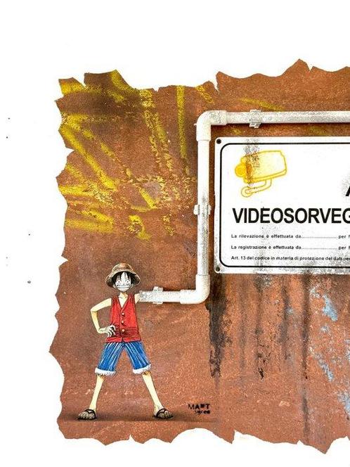 Mart Signed - ONE PIECE Broken wall stop control(Monkey D., Antiek en Kunst, Kunst | Schilderijen | Modern