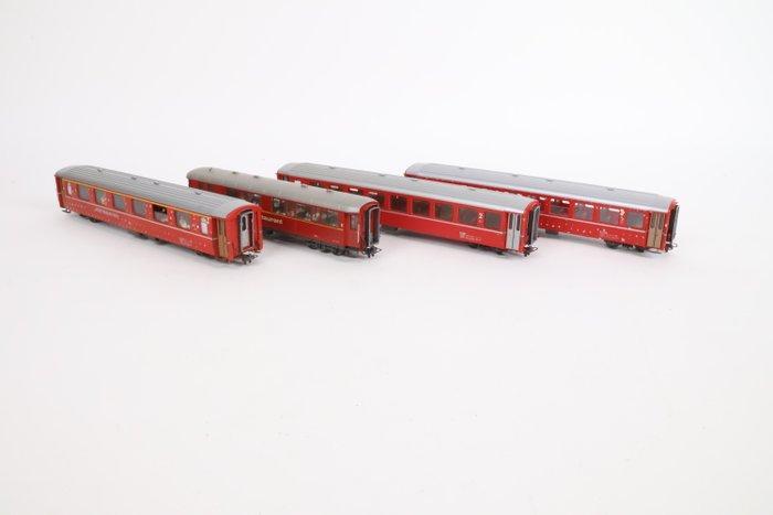 Bemo H0m - Modeltrein personenwagen (4) - Rijtuigen met, Hobby en Vrije tijd, Modeltreinen | H0