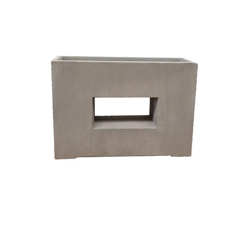 Plantenbak Fiberclay 75x27x52 cm Taupe, Tuin en Terras, Bloembakken en Plantenbakken, Nieuw, Verzenden