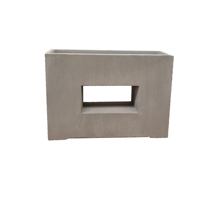 Plantenbak Fiberclay 75x27x52 cm Taupe, Tuin en Terras, Bloembakken en Plantenbakken, Nieuw, Verzenden