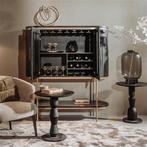 *WOONWINKEL* Tower Living Rivello Wijnkast Ovaal Met Messing, Huis en Inrichting, Woonaccessoires | Wijnrekken, Verzenden, Nieuw