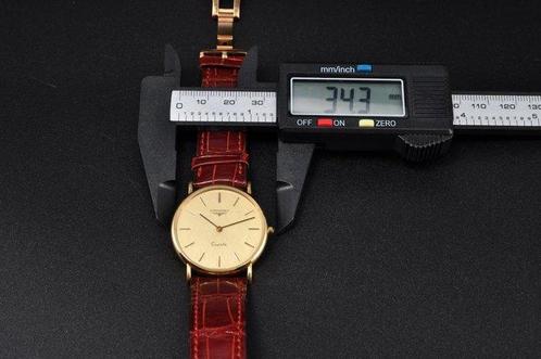 Longines - Longines Quartz Gold Analog Round Watch Battery, Sieraden, Tassen en Uiterlijk, Horloges | Antiek