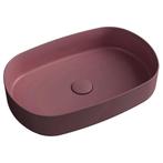 Isvea Infinity Oval Opzetwastafel, 55x36cm, mat Maroon Red, Ophalen of Verzenden, Nieuw
