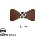 Houten strik: Julian, Verzenden, Nieuw