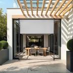 Zonnescherm Taija met handslinger - 120 x 310 cm, lichtgrijs, Verzenden, Nieuw