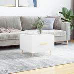 vidaXL Salontafel 50x50x40 cm bewerkt hout wit, 50 tot 100 cm, Verzenden, Nieuw, 50 tot 100 cm