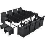 Polyrotan eetset - Baracoa XXl - 13-delig - Zwart, Verzenden, Nieuw