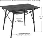 2dekans | Juskys Opvouwbare Campingtafel Picco - Zwart - 90, Ophalen of Verzenden, Zo goed als nieuw