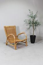 Vintage rieten fauteuil - Arco Schutzmarke, Huis en Inrichting, Fauteuils, Gebruikt, Riet of Rotan, 50 tot 75 cm, Mid century