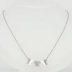 Ketting met hanger - 18 karaat Witgoud Diamant (Natuurlijk)
