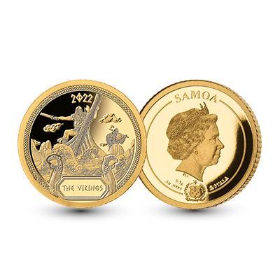 Massief gouden munt The Vikings, Postzegels en Munten, Munten en Bankbiljetten | Verzamelingen, Verzenden