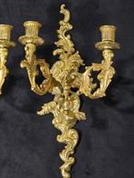 Wandkandelaar (2) - Verguld brons, Antiek en Kunst, Antiek | Meubels | Stoelen en Banken