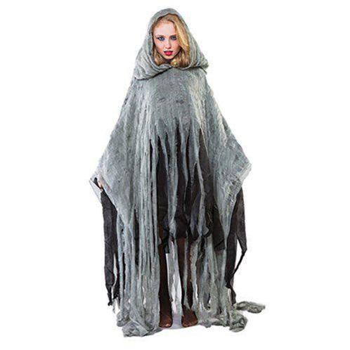 Halloween poncho grijs, Hobby en Vrije tijd, Feestartikelen, Feestartikel, Nieuw, Verzenden
