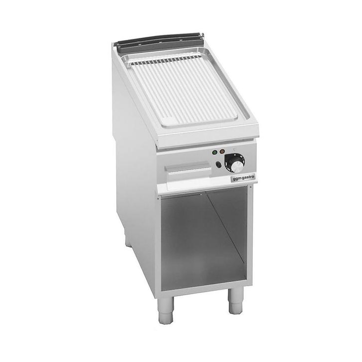 GGM Gastro | Elektrische bakplaat - 6,6 kW - Gegroefd |, Zakelijke goederen, Horeca | Keukenapparatuur, Fornuis, Frituur en Grillen