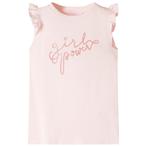 vidaXL Kindershirt met ruches aan de mouwen 92 zachtroze, Verzenden, Nieuw